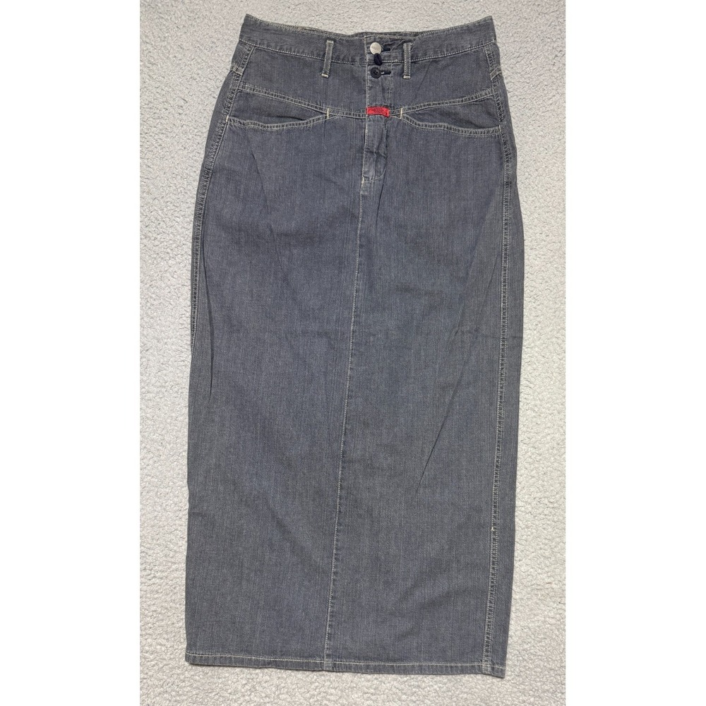 Vintage Marithe Francois Girbaud The Stone Washed Maxi Denim Skirt Size 5/6